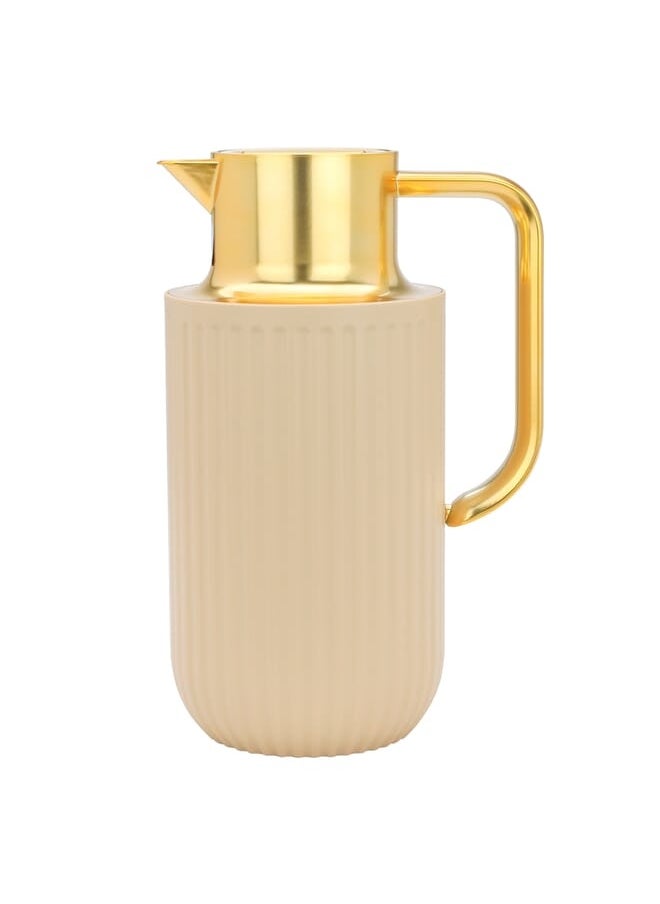 Everest Everest Laura Beige Thermos With Golden Handle, 1.6L  - Image 2
