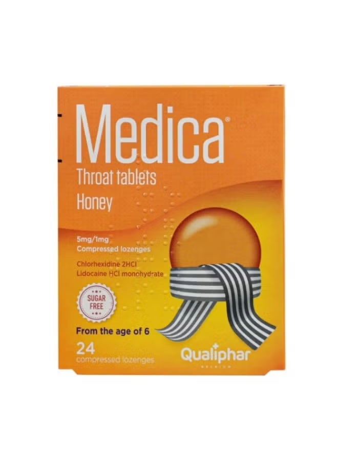 Medica Throat Tablets Honey Lozenges – Pack of 24 – Soothes Sore Throat & Cough - Image 2