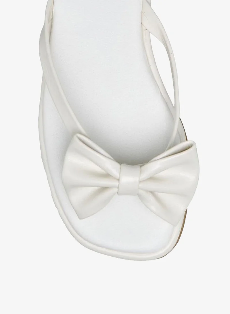 Little Missy WHITE Girls Slip-On Sandals for Women | Best Price UAE