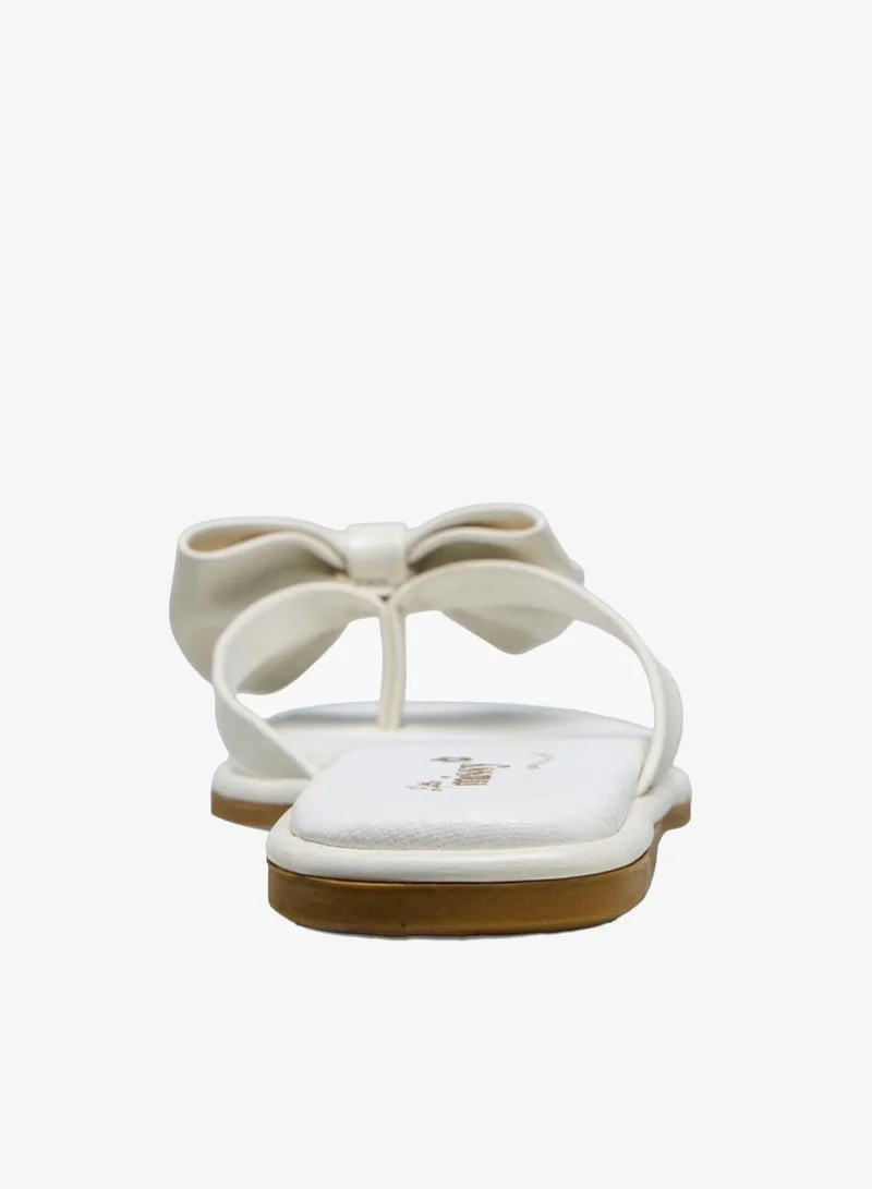 Little Missy WHITE Girls Slip-On Sandals for Women | Best Price UAE