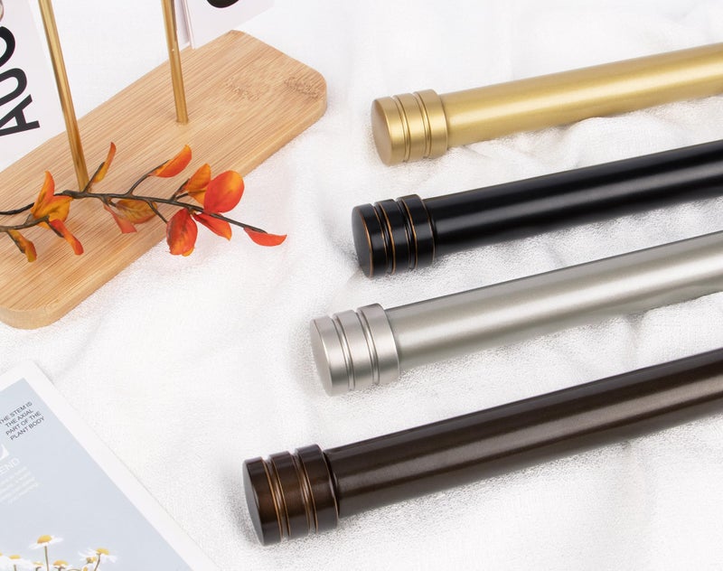 TONIAL1 Inch Double Curtain Rods for Windows 48 to 84 Inches, Heavy Duty Decorative Drapery Rod 32 to 86 Inches with Classic Cap Finial, Antique Silver - Image 4