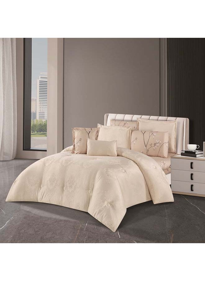 Hours - Hours Comforter Set With A Durable And Soft Jacquard Fabric And A Modern And Distinctive Pattern That Satisfies All Tastes, 8 Pieces, King Size - Image 1