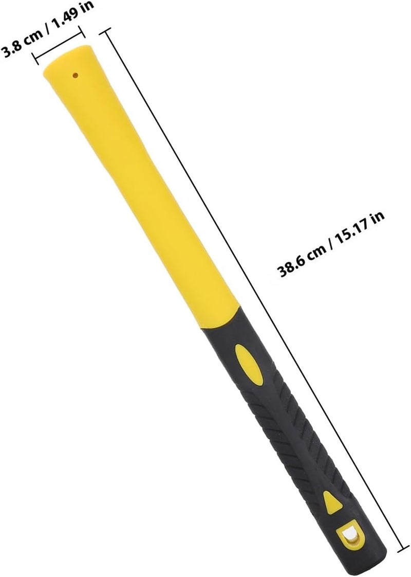Camping Hammer Handle Replacement 38Cm Fiberglass Axe Handle with Plastic Grip for Splitting and Outdoor Tools for Camping and Framing Use - Image 2