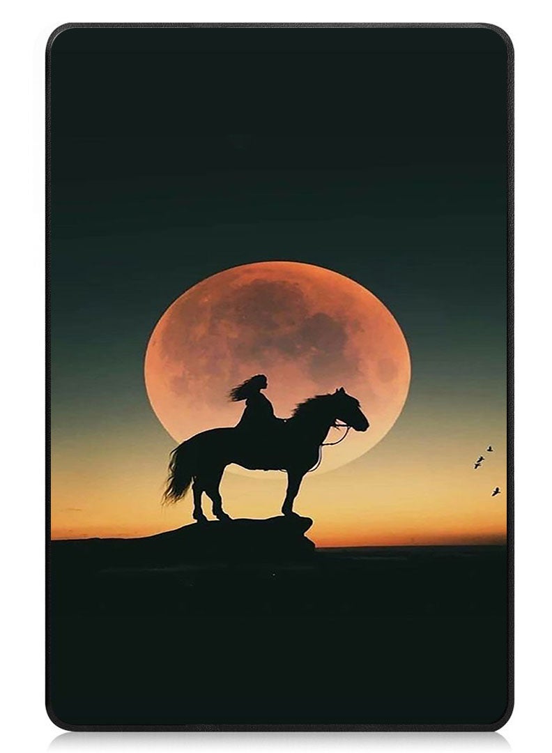 Theodor Protective Flip Case For Apple iPad Pro 11 (2024) With Trifold Stand Auto Wake Sleep Shockproof Cover Majestic Horse Sunset - Image 1