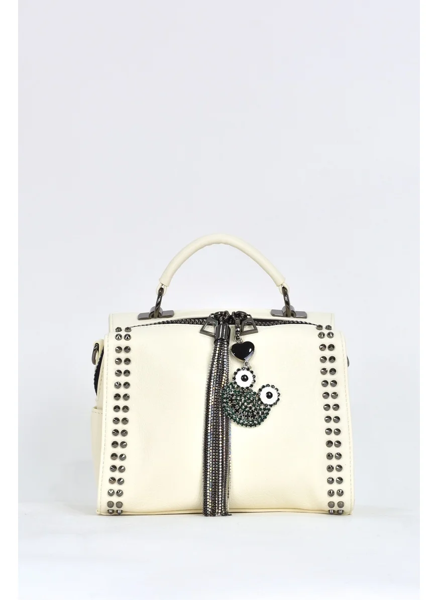 Elatae Women's Soft Leather Daily Shoulder Strap Hand Bag White 17350