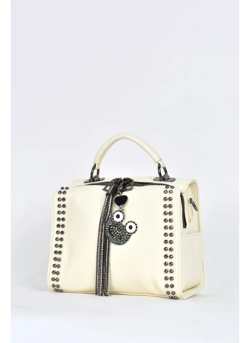 Elatae Women's Soft Leather Daily Shoulder Strap Hand Bag White 17350