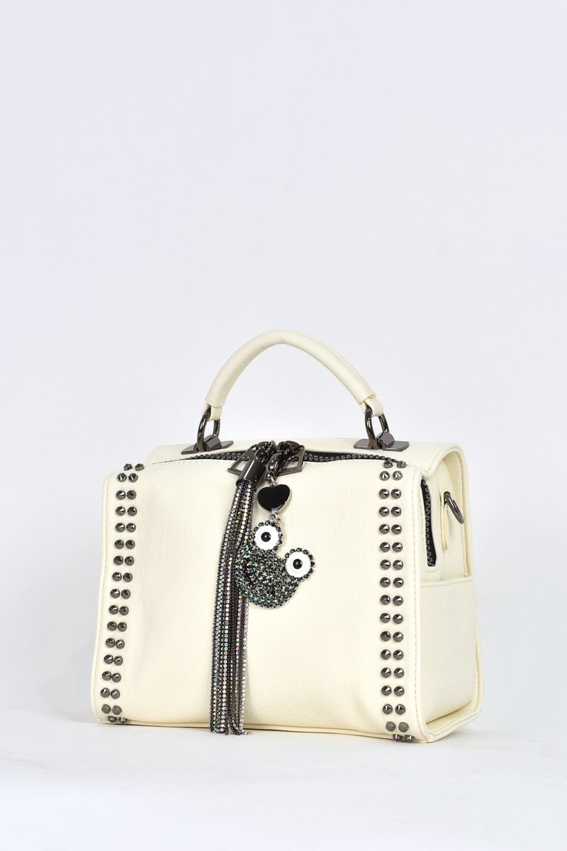 Elatae Women's Soft Leather Daily Shoulder Strap Hand Bag White 17350  - Image 2