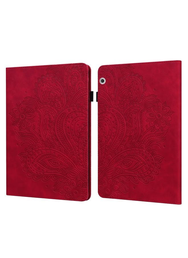 Green Tiger - Case For Huawei MediaPad T3 10 Peacock Embossed Pattern TPU + PU Horizontal Flip Leather Case with Holder & Card Slots & Wallet & Sleep / Wake-up Function - Image 1