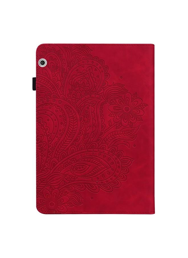 Green Tiger - Case For Huawei MediaPad T3 10 Peacock Embossed Pattern TPU + PU Horizontal Flip Leather Case with Holder & Card Slots & Wallet & Sleep / Wake-up Function - Image 1