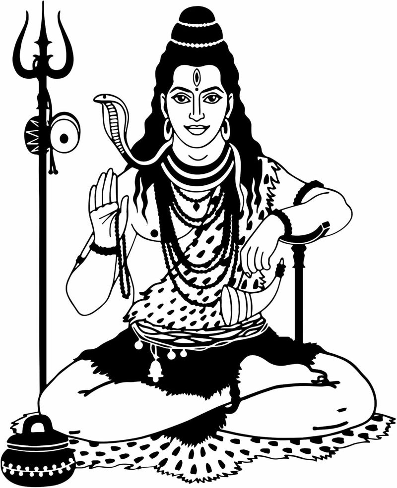 RNG Lord Shiva Bholenath Wall Decor Sticker - Image 1