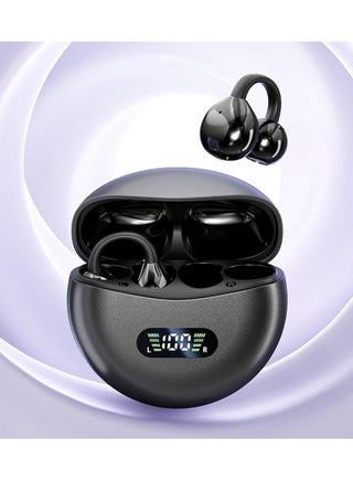 M79 Open-Ear Clip Bluetooth Headphones, Bluetooth 5.49, Sports Waterproof, Wireless Charging Case with LED Power Display, Ideal for Running & Fitness(Black) - view 2