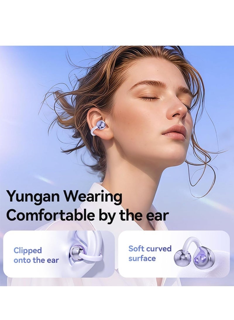 NH M79 Open-Ear Clip Bluetooth Headphones, Bluetooth 5.49, Sports Waterproof, Wireless Charging Case with LED Power Display, Ideal for Running & Fitness(Black) - Image 4