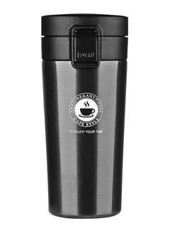 Generic Stainless Steel Thermos with Infuser and Mug for Tea and Coffee Smart LCD Touch Screen Keeps Cold or Hot Drinks Warm Shockproof and Leakproof 18 oz (Black, 380 ml)  - Image 1