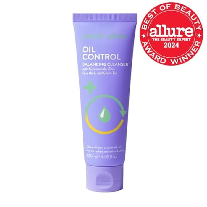 Peach Slices - Oil Control Balancing Cleanser (4.05 oz) - Deep Cleanse, Absorb Oil - Refreshed & Refined Skin - Niacinamide, Zinc, Pine Bark, Green Tea - Vegan, Cruelty Free, Korean Skin Care & Beauty - Image 2