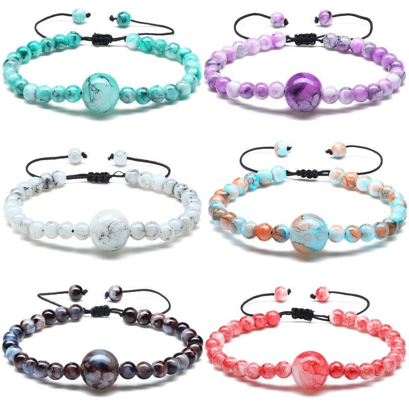 Sureio 6 Pcs Motion Sickness Bands Bracelet Anti Nausea Adjustable Wristband for Cruise Ship Essentials Seasickness Adult(Fresh Colors) - Image 1