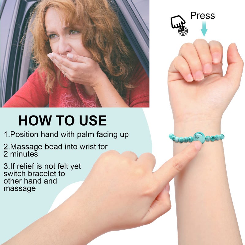 Sureio 6 Pcs Motion Sickness Bands Bracelet Anti Nausea Adjustable Wristband for Cruise Ship Essentials Seasickness Adult(Fresh Colors) - Image 3