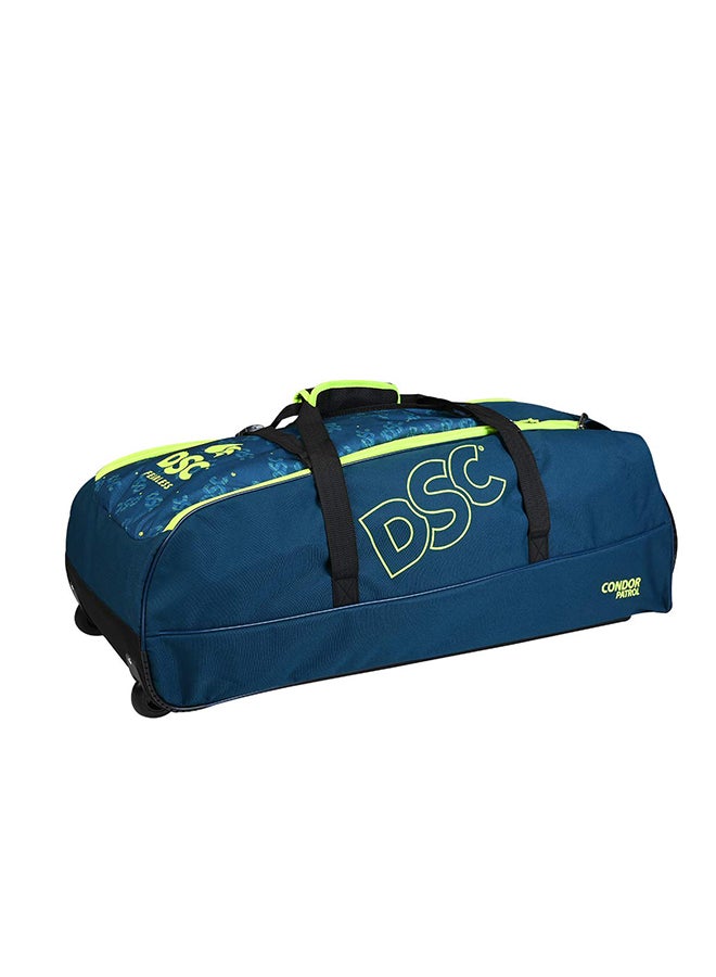 DSC حقيبة معدات لعبة الكريكيت من البوليستر Condor Patrol Wheelie (أزرق/أخضر، 95 × 39 × 32 سم) - Image 1