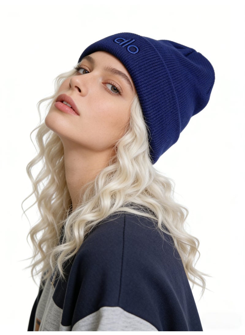 Alo World knitted hats for men and women wool hats with big heads around their faces, cold hats, outdoor cold-proof and warm pullovers in autumn and winter. - Image 2