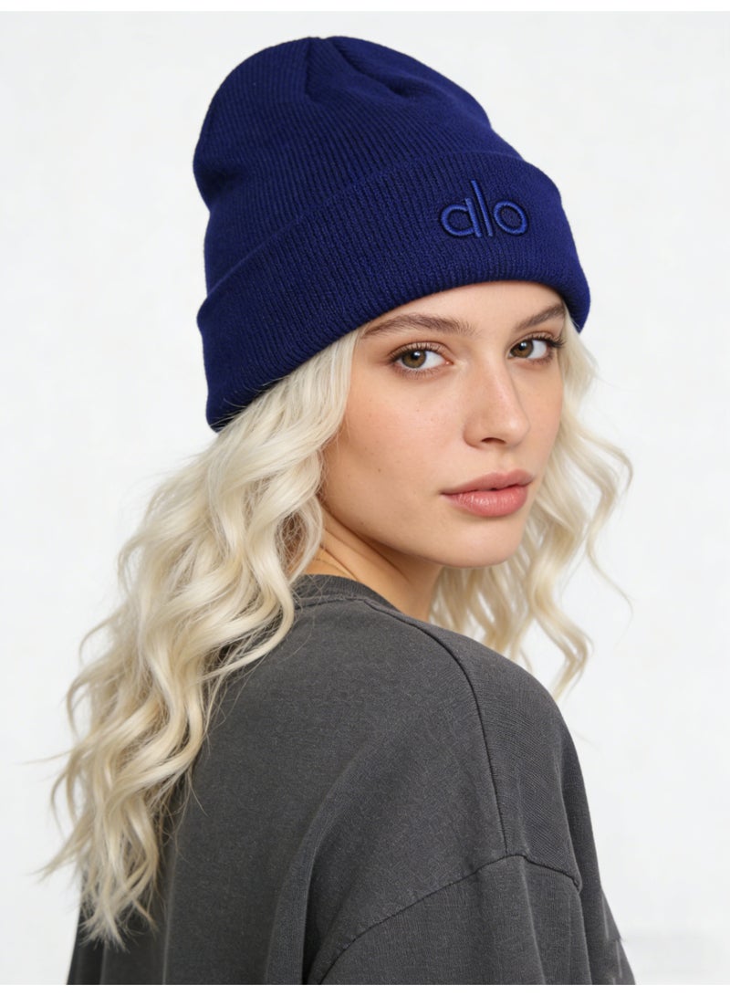 Alo World knitted hats for men and women wool hats with big heads around their faces, cold hats, outdoor cold-proof and warm pullovers in autumn and winter. - Image 3