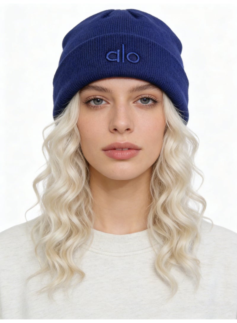 Alo World knitted hats for men and women wool hats with big heads around their faces, cold hats, outdoor cold-proof and warm pullovers in autumn and winter. - Image 1