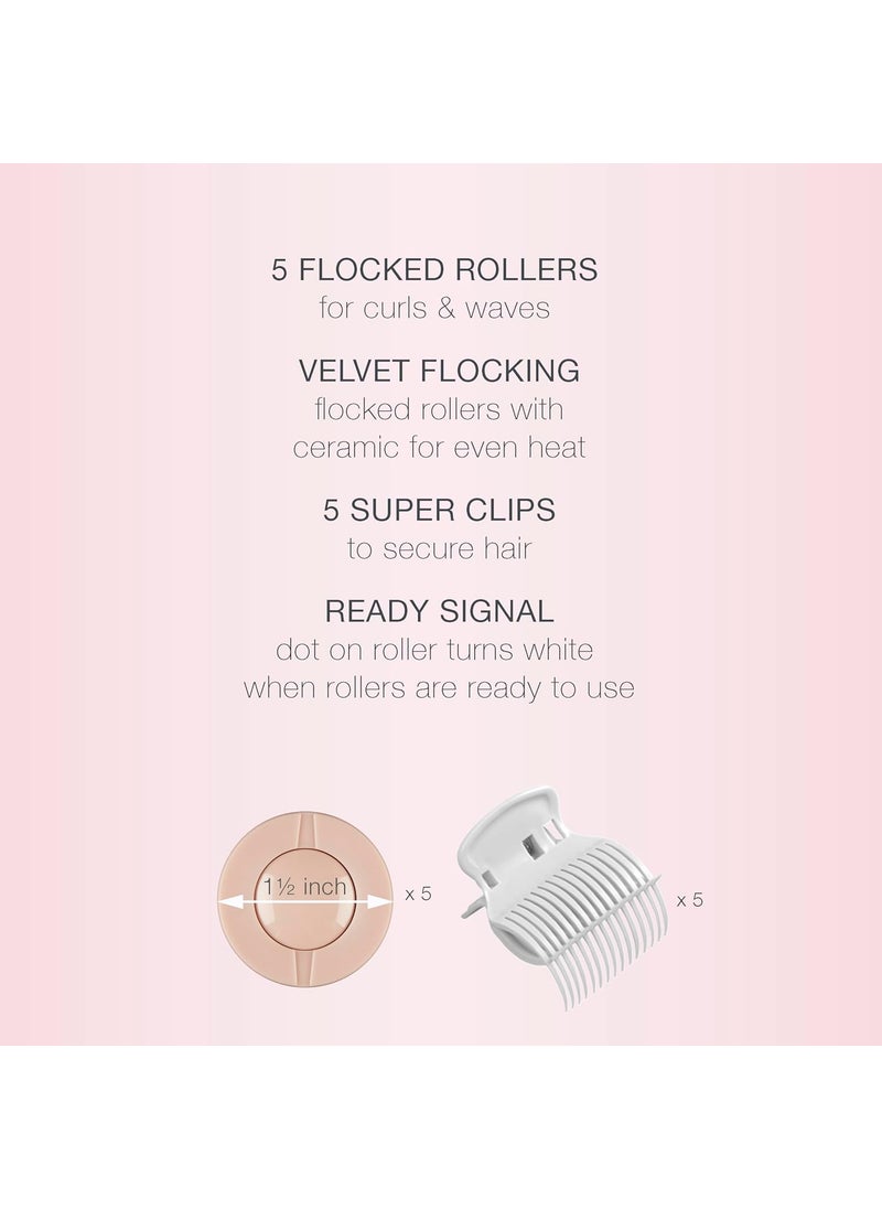CONAIR Conair Double Ceramic Hot Rollers for Long Medium and All Hair Hair Curler Hair Roller Clips Included 1 12inch Rollers  - Image 2