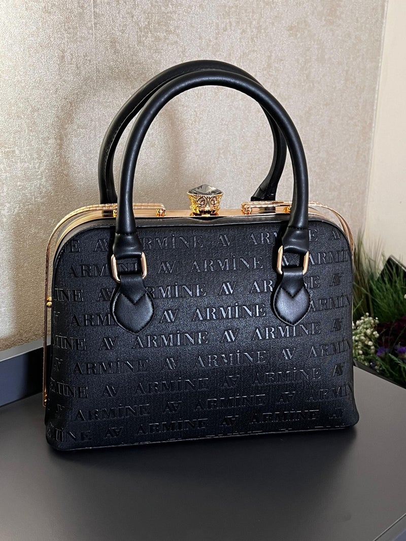 Armine ARM.339.SL Special Color Konbin Leather Ladies Handbag Designed as Hand and Shoulder Bag - Image 3