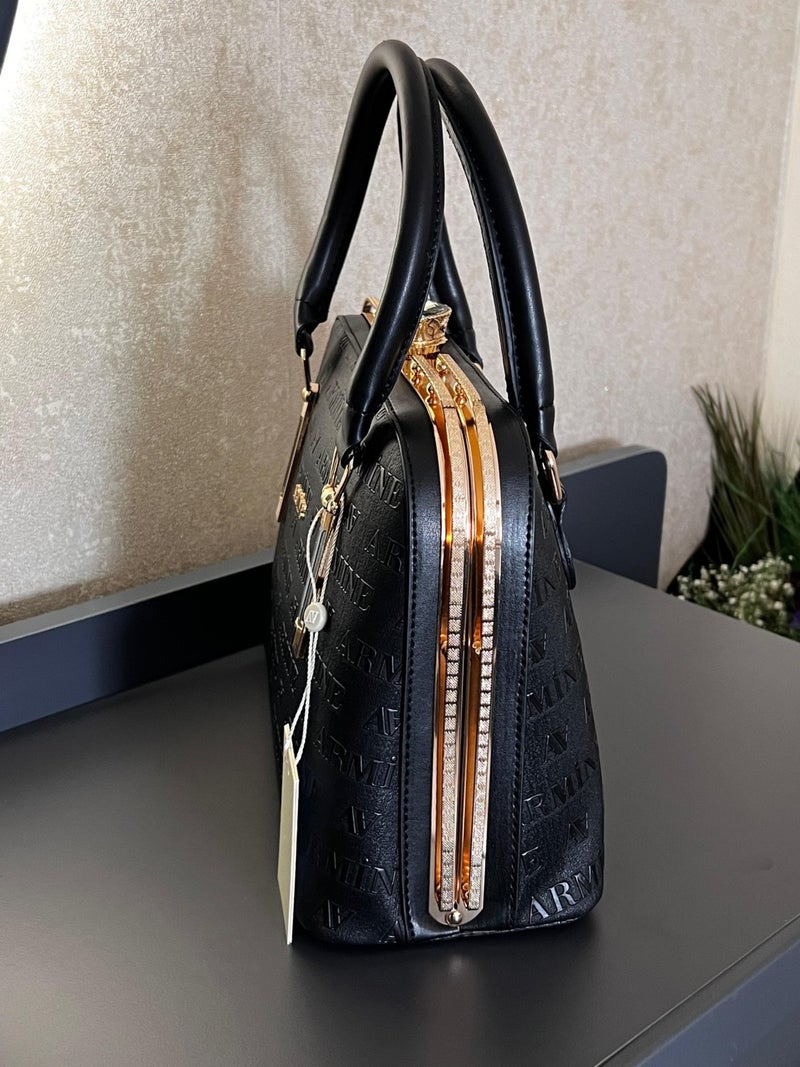 Armine ARM.339.SL Special Color Konbin Leather Ladies Handbag Designed as Hand and Shoulder Bag - Image 5