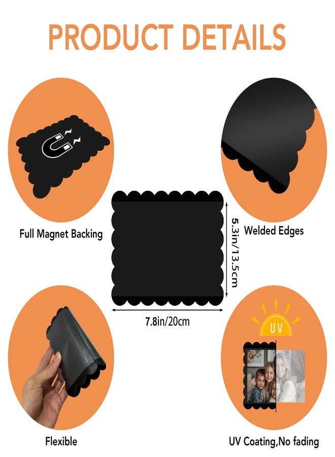 Mingting Magnetic Picture Frame, 6 Pack Magnetic Frame Reusable, Magnetic Photo Frames for Refrigerator 5x7” With Wavy Border, Refrigerator Magnets for Pictures Suitable Home, School, Office (5x7 - Image 2