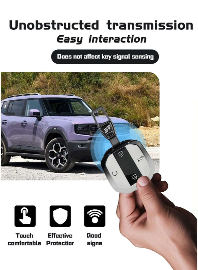 JETOUR Car key protector, suitable for 2025 Model, Suitable for Jetour Freeman/T1/T2 Hybrid and Gasoline Vehicles, anti-fall, wear-resistance, perfect all-inclusive, precise matching. - Image 3