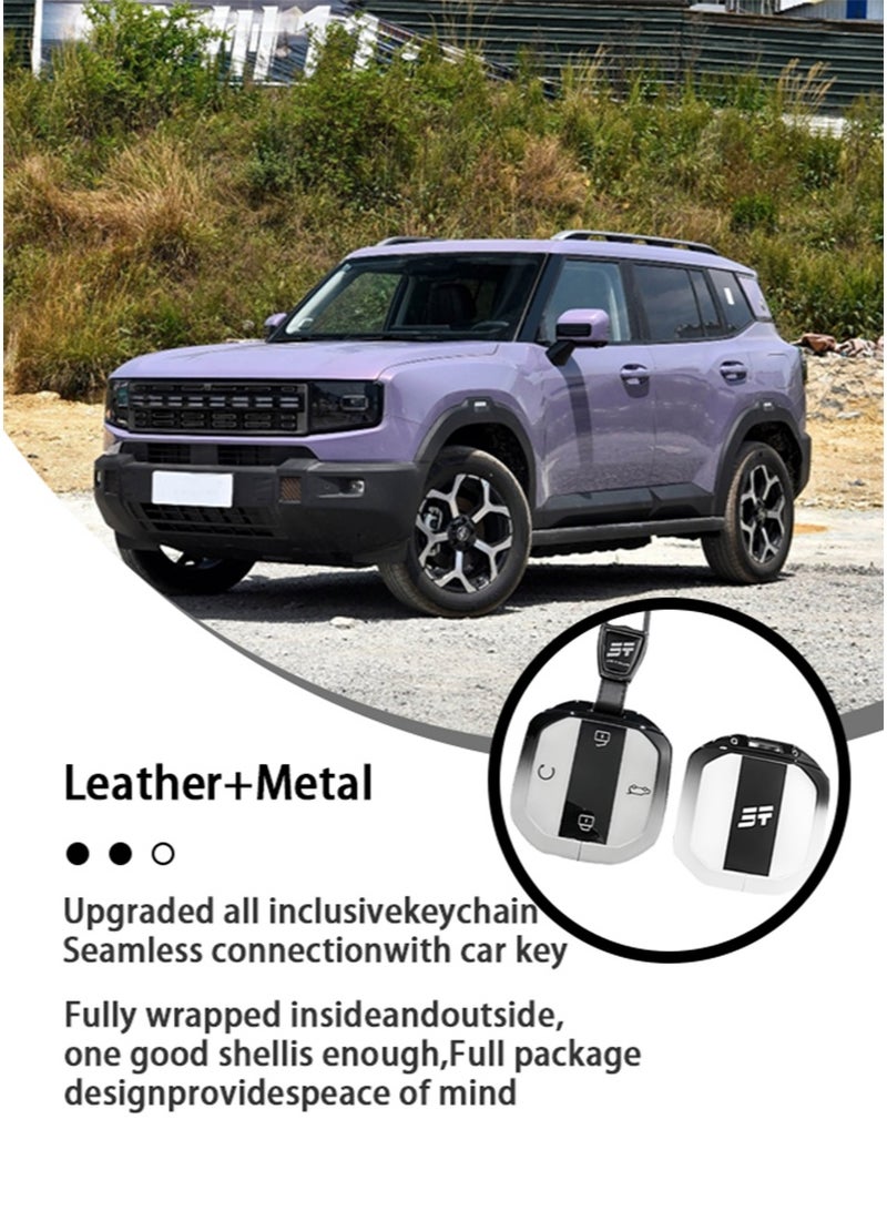 JETOUR Car key protector, suitable for 2025 Model, Suitable for Jetour Freeman/T1/T2 Hybrid and Gasoline Vehicles, anti-fall, wear-resistance, perfect all-inclusive, precise matching. - Image 5