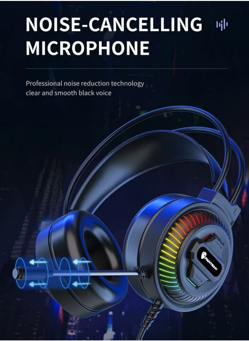 PANTSAN Gaming Wired Over the Ear Headsets with Mic,Gaming Headset 50mm Drivers and Memory Foam Cushion For PC, PS4, PS5, Switch  - Image 4