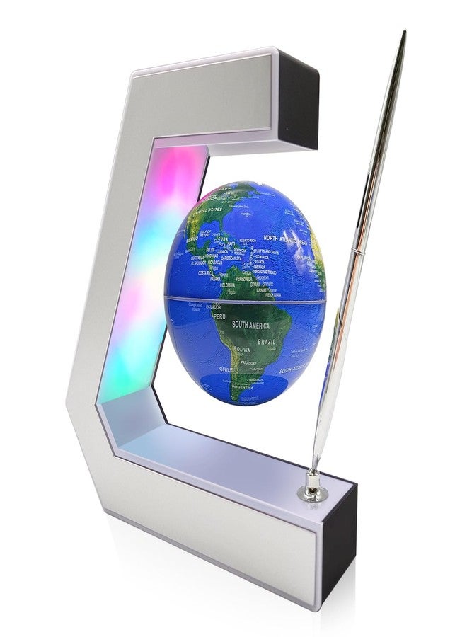 Flagest Magnetic Levitation Globe with LED Lights & Touch Control and Pen, Floating Globes for Educational Home Office Desk Bookshelf Decor, Birthday Anniversary Holiday Creative Item(3.3 Inches Globe) - Image 1