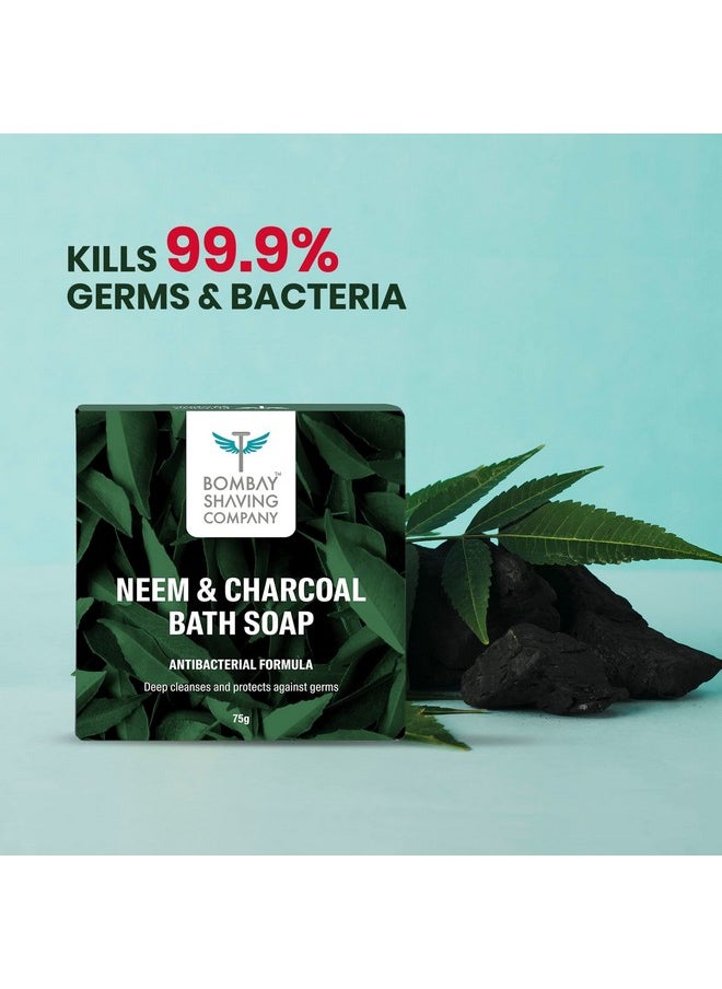 BOMBAY SHAVING COMPANY Charcoal And Neem Bath Soap For Men | Pack Of 3,75G Each  - Image 2
