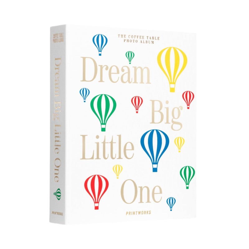 Printworks Dream Big Little One Beige Baby Memory Book with Slipcase 64Page Photo Album for Girls Boys Elegant Keepsake for Photos Milestones