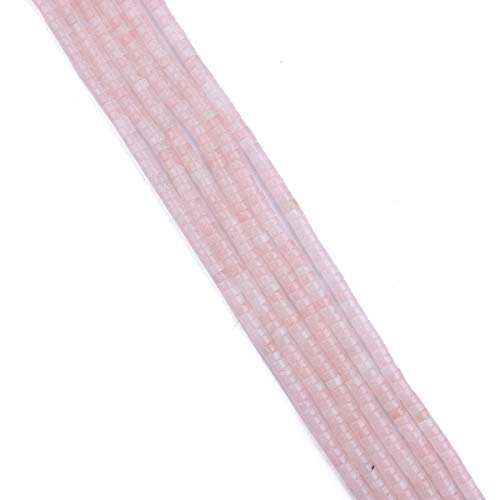BEADIA Natural Rose Quarts Crystal Spacer Beads Caps Loose Semi Gemstone for Beading Jewelry Making 4mmx2mm 38cm - Image 3