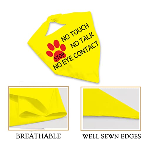JXGZSO 1 Piece Stop Dot Not Pet/Stop No Touch No Talk/Stop Do Not Distract Dog Bandana (NO Eye Contact D) - Image 4