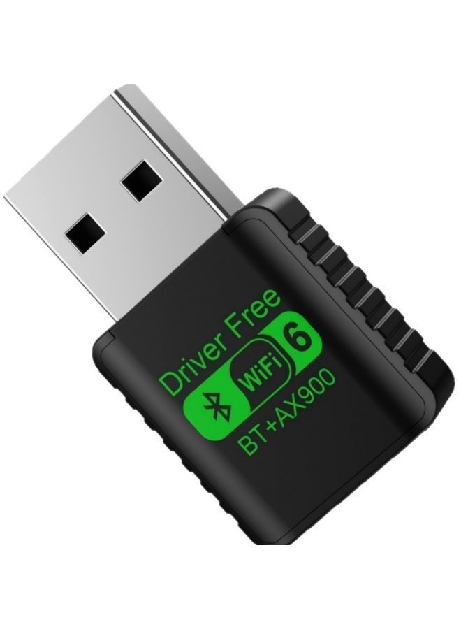 USB WiFi 6 Adapter, AX900Mbps Dual Band 2.4/5GHz with Bluetooth 5.4, Plug & Play, Windows 11/10 Driver-Free, Wireless Network Adapter WiFi Adapter for PC Desktop Laptop - Image 1