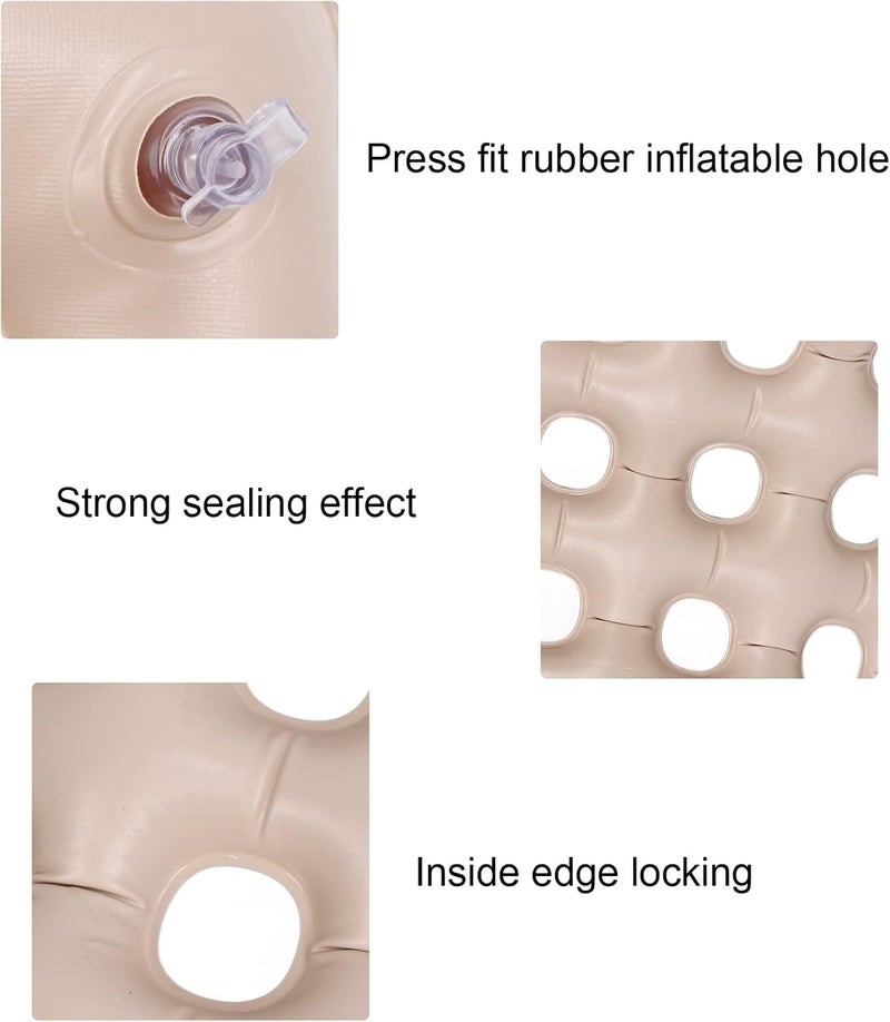 كلاراكو وسادة كرسي قابلة للنفخ، وسادة مقعد قابلة للنفخ محمولة مضادة لقرحة الفراش، وسادة كرسي للاستلقاء، وسادة هوائية، حصيرة كرسي متحرك، وسادة وافل لتخفيف الضغط لكبار السن، وسائد كرسي متحرك - Image 3
