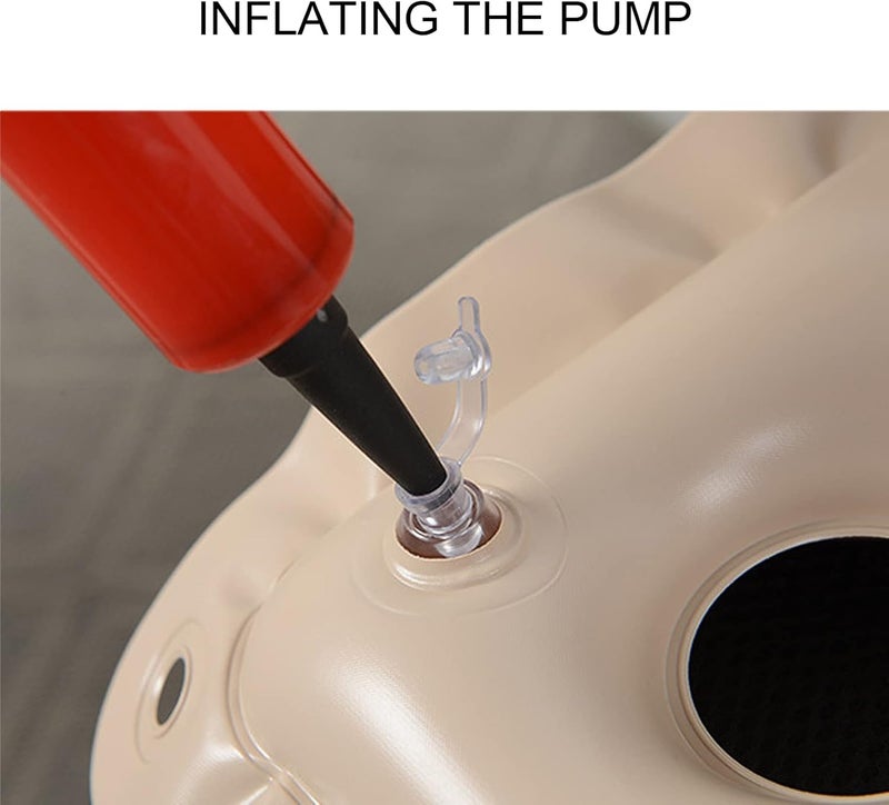 كلاراكو وسادة كرسي قابلة للنفخ، وسادة مقعد قابلة للنفخ محمولة مضادة لقرحة الفراش، وسادة كرسي للاستلقاء، وسادة هوائية، حصيرة كرسي متحرك، وسادة وافل لتخفيف الضغط لكبار السن، وسائد كرسي متحرك - Image 4