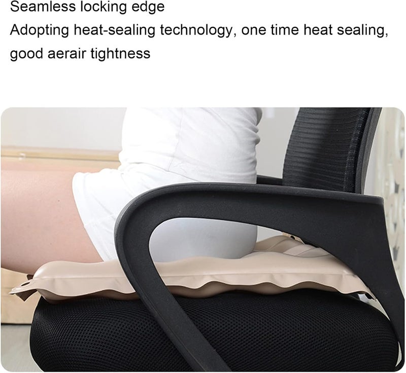 كلاراكو وسادة كرسي قابلة للنفخ، وسادة مقعد قابلة للنفخ محمولة مضادة لقرحة الفراش، وسادة كرسي للاستلقاء، وسادة هوائية، حصيرة كرسي متحرك، وسادة وافل لتخفيف الضغط لكبار السن، وسائد كرسي متحرك - Image 5