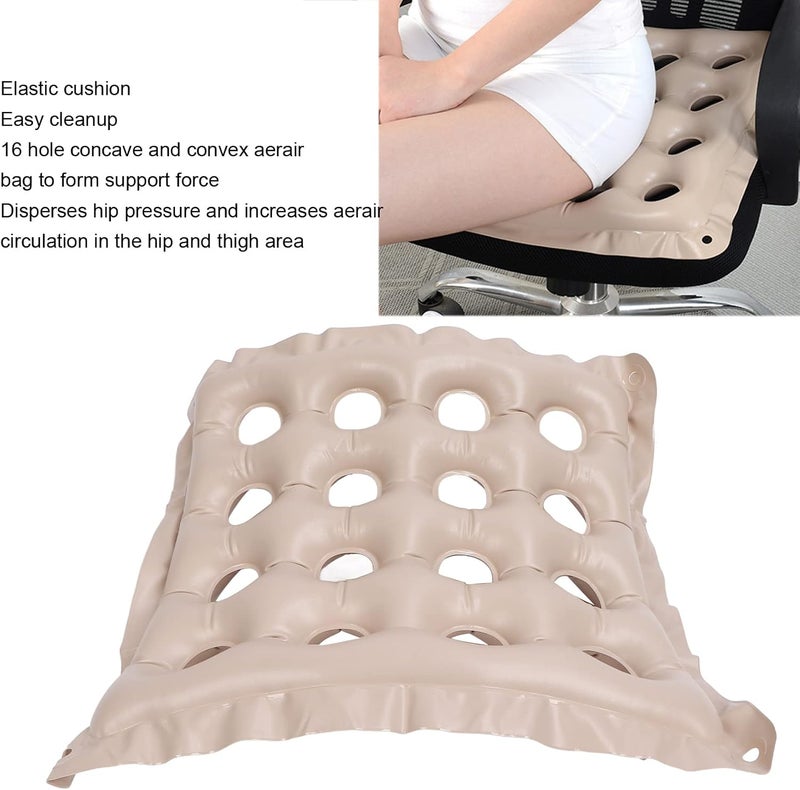 كلاراكو وسادة كرسي قابلة للنفخ، وسادة مقعد قابلة للنفخ محمولة مضادة لقرحة الفراش، وسادة كرسي للاستلقاء، وسادة هوائية، حصيرة كرسي متحرك، وسادة وافل لتخفيف الضغط لكبار السن، وسائد كرسي متحرك - Image 2