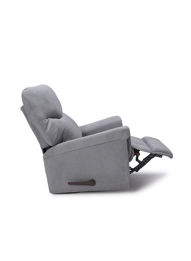 BACK COMFORT HOMEROS Relaxation Chair- Velvet - Light Gray - 5-Year Warranty - Image 4