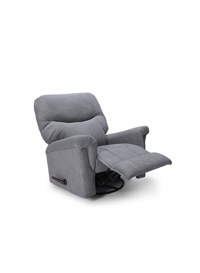 BACK COMFORT HOMEROS Relaxation Chair- Velvet - Light Gray - 5-Year Warranty - Image 3