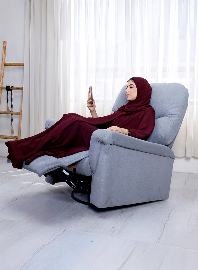 BACK COMFORT HOMEROS Relaxation Chair- Velvet - Light Gray - 5-Year Warranty - Image 1
