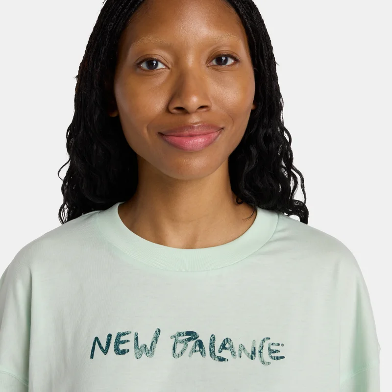 New Balance Green Women's Visibly Loved T-Shirt for Women | Best Price UAE