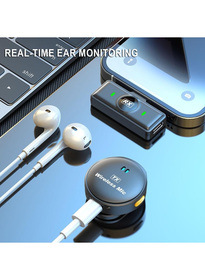 Wireless Microphone (2 TX + 1 RX + Charging Case), Wireless Lapel Mic with 48KHz/16Bit, Noise Cancellation, 200ft Range, 40H Battery for TikTok, YouTube, Vlogging, Video Recording, Streaming - Image 3