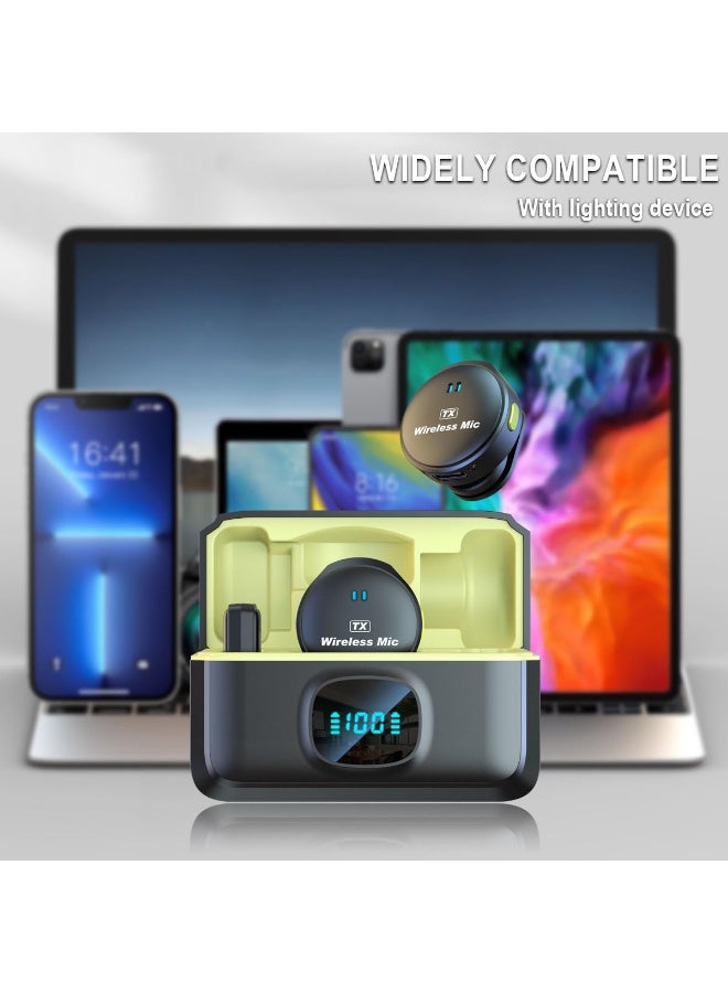 Wireless Microphone (2 TX + 1 RX + Charging Case), Wireless Lapel Mic with 48KHz/16Bit, Noise Cancellation, 200ft Range, 40H Battery for TikTok, YouTube, Vlogging, Video Recording, Streaming - Image 4