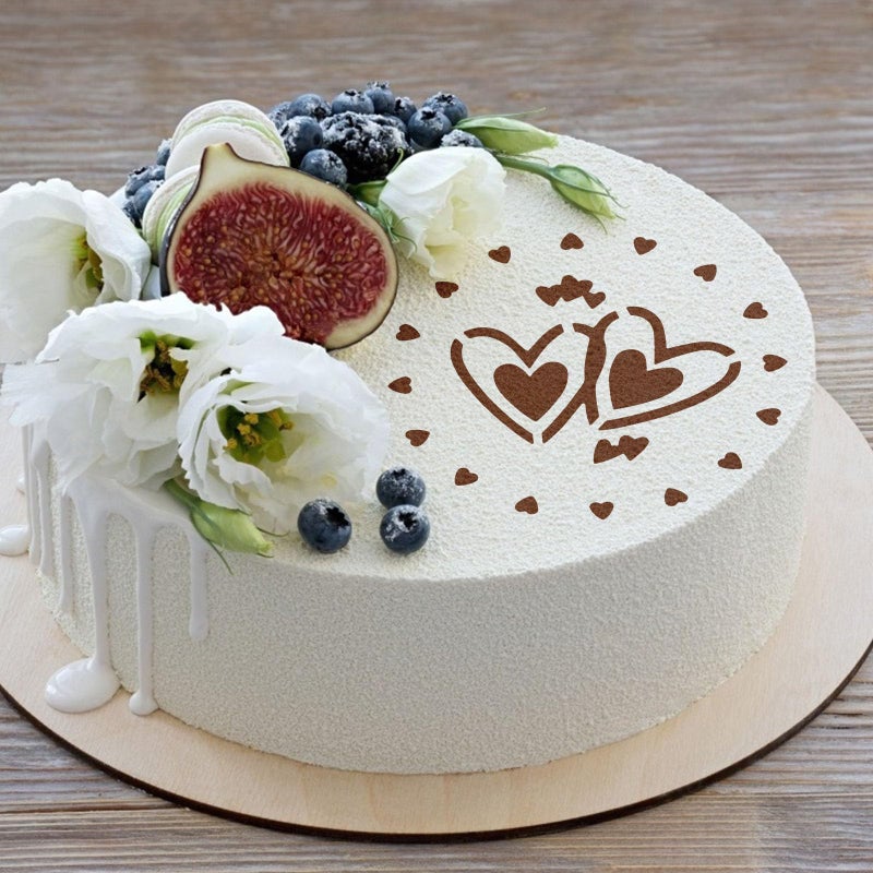 6pcs Reusable Plastic Cake Stencils Baking Templates for Cupcake Coffee Dessert Decorating Home Use - Image 5