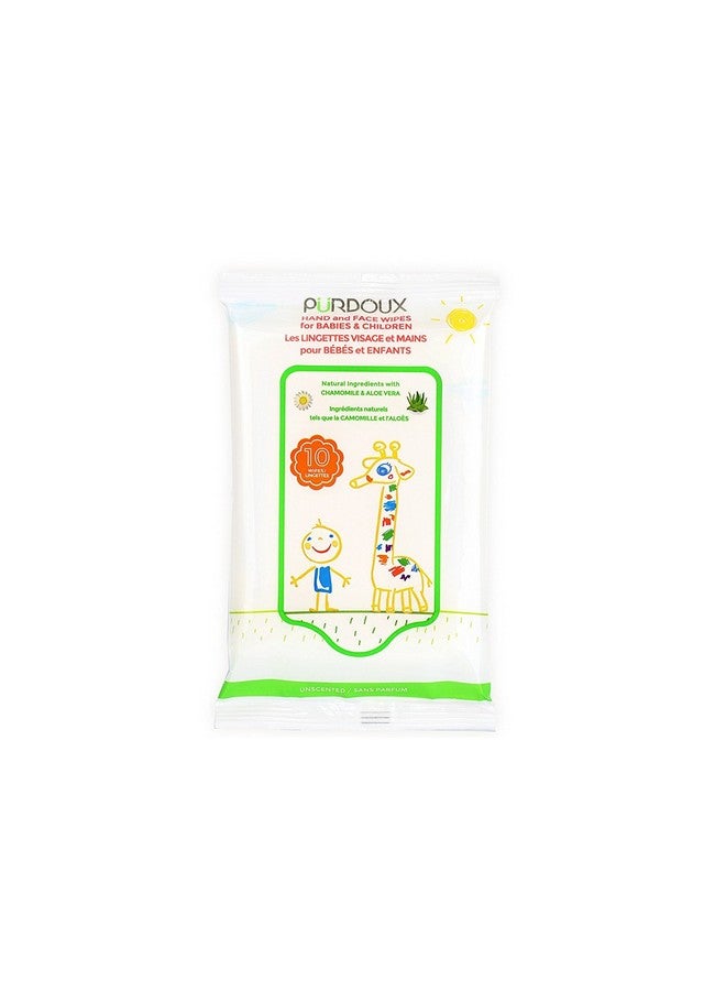 PURDOUX TM Hand and Face Wipes for Babies and Children 120 Wipes (12 Packs of 10) - Image 2