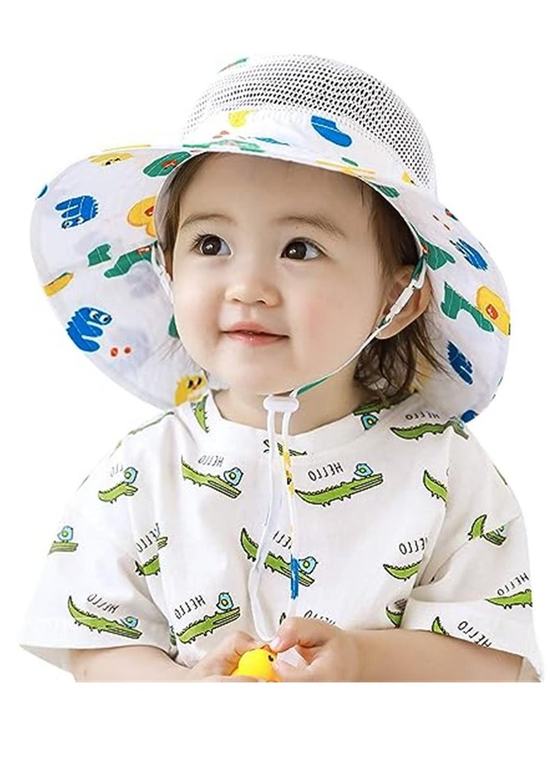 Wide Brim Mesh Kids Sun Hat Toddler Baby Sun Protection Hats - Image 4